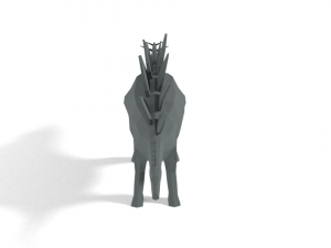 low poly cartoon stegosaurus dinosaur Modello 3D
