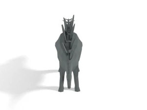 low poly cartoon stegosaurus dinosaur 3D Model