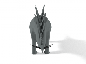 low poly cartoon stegosaurus dinosaur Modello 3D