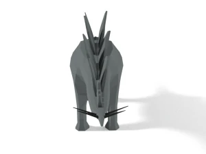 low poly cartoon stegosaurus dinosaur 3D Model