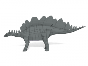 low poly cartoon stegosaurus dinosaur Modello 3D