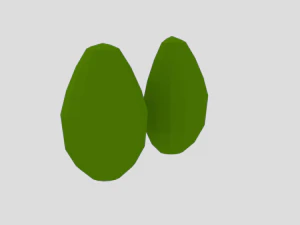 low poly cartoon avocado 3D Model