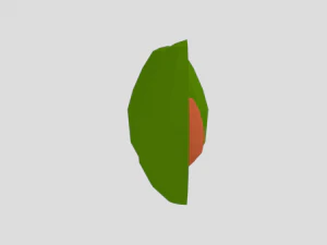 low poly cartoon avocado 3D Model