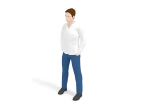 low poly casual man 3Dモデル