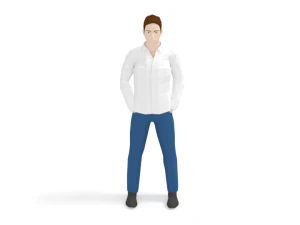 low poly casual man 3D Model
