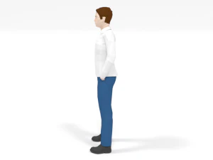 low poly casual man 3D Model
