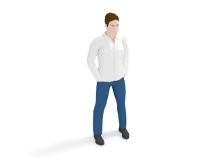 low poly casual man Modelo 3D