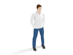 low poly casual man 3D Model