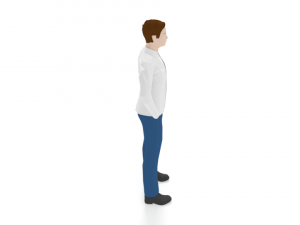 low poly casual man Modelo 3D