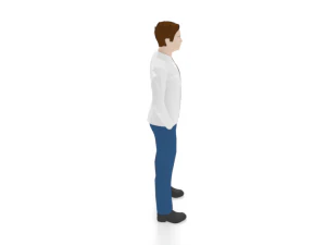 low poly casual man 3D Model