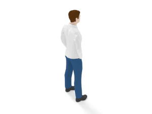 low poly casual man 3D Model