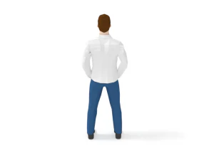 low poly casual man 3D Model