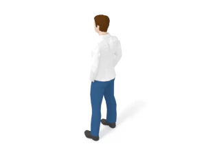 low poly casual man 3D Model