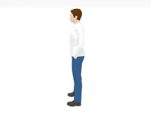 low poly casual man 3D Model