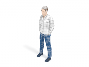 low poly casual man Modelo 3D