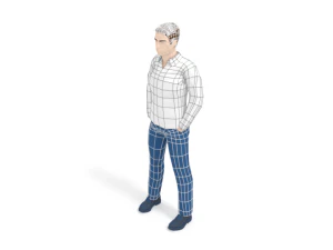 low poly casual man 3D Model