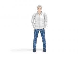 low poly casual man Modelo 3D