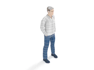 low poly casual man 3D Model