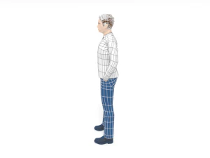 low poly casual man 3D Model