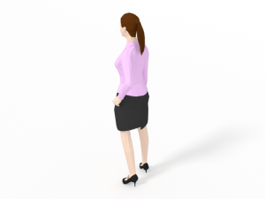 low poly buisness woman 3D Model