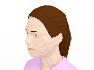low poly buisness woman 3D Model