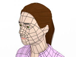 low poly buisness woman 3D Model