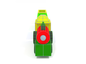 low poly cartoon train toy Modelo 3D