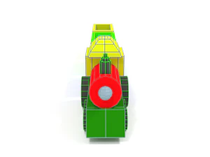 low poly cartoon train toy 3D Model