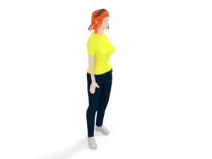 low poly casual woman 3D Model