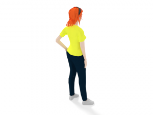 low poly casual woman 3D Model
