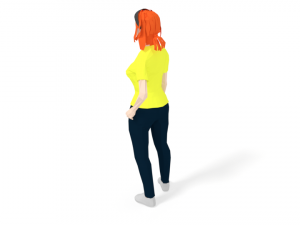 low poly casual woman 3D Model