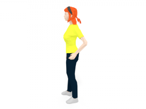 low poly casual woman 3D Model