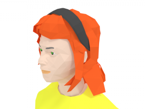 low poly casual woman 3D Model