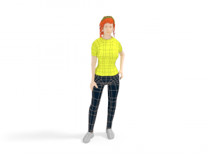 low poly casual woman 3D Model
