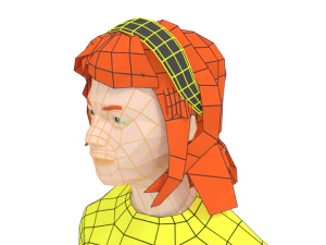 low poly casual woman 3D Model