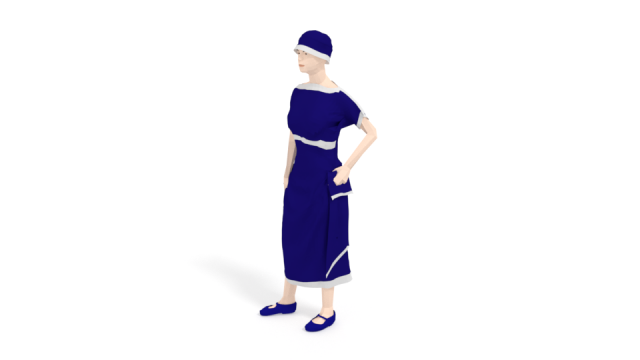 low poly retro woman 3D Модель .c4d .max .obj .3ds .fbx .stl .blend