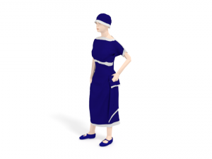 low poly retro woman 3D Model