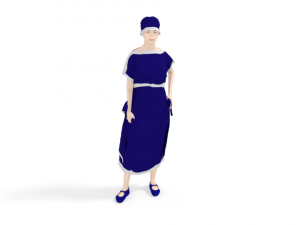 low poly retro woman 3D Модель