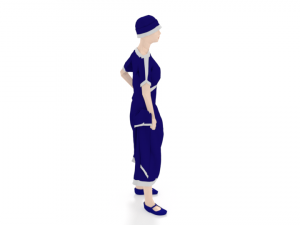 low poly retro woman 3D Модель