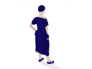 low poly retro woman 3D Модель
