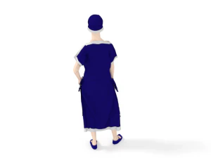 low poly retro woman 3D Model