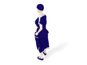 low poly retro woman 3D Модель