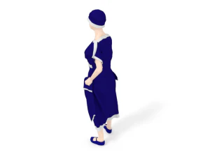 low poly retro woman 3D Model