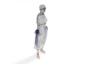 low poly retro woman 3D Модель
