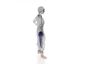 low poly retro woman 3D Модель