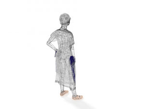 low poly retro woman 3D Модель