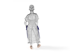 low poly retro woman 3D Модель