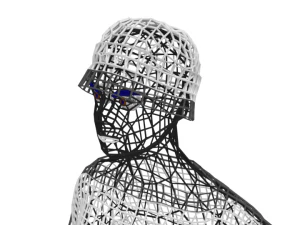 low poly retro woman 3D Model