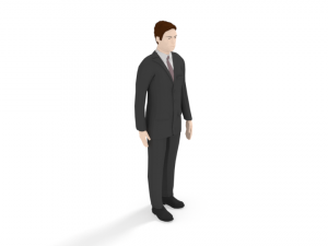 low poly buisness man Model 3D