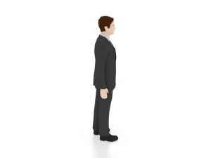 low poly buisness man 3D Model